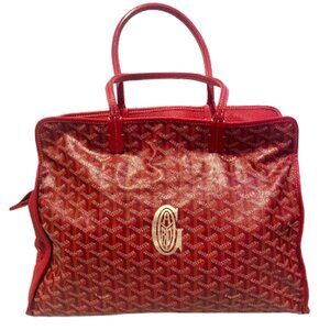 Goyard Goyardine Sac Chien Hardy PM Tote Bag Pet Carrier Purse & Pouch Red